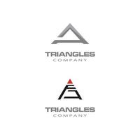 inspiração para o design do logotipo da corrente do triângulo futurista vetor