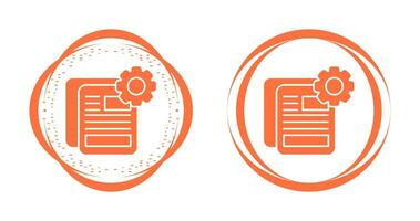 ícone de vetor de configuração de documento