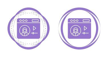 ícone de vetor de tutorial em vídeo
