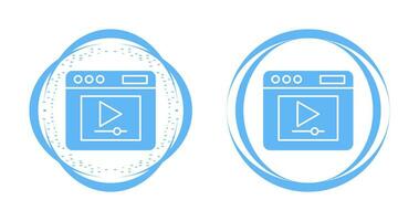 ícone de vetor de player de vídeo