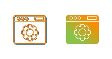 ícone de vetor de configurações da web