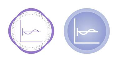 ícone de vetor de gráfico de cosseno