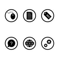 Conjunto de vetor SEO Search Engine Optimization Icons