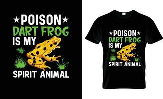 Poção dardo rã é meu espírito animal colorida gráfico camiseta, camiseta impressão brincar vetor