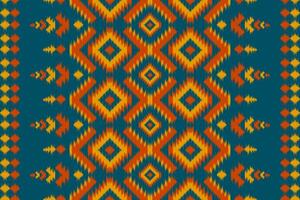 arte de padrão étnico de tapete. ikat sem costura padrão étnico em tribal. vetor