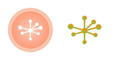 ícone de vetor de estrutura molecular