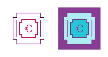 ícone do vetor do símbolo do euro