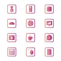 Conjunto de vetor SEO Search Engine Optimization Icons