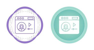 ícone de vetor de tutorial em vídeo