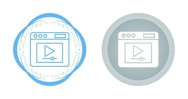 ícone de vetor de player de vídeo