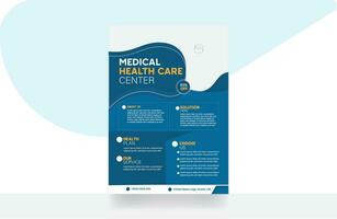 médico folheto cuidados de saúde moderno folheto Projeto hospital corporativo folheto modelo vetor