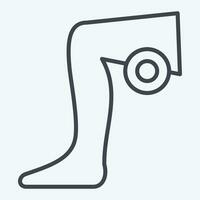 ícone perna. relacionado para corpo dor símbolo. linha estilo. simples Projeto editável. simples ilustração vetor