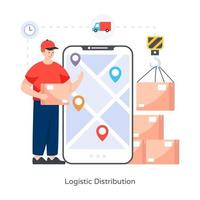 distribuição e entrega logística vetor