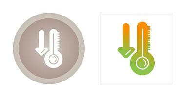 ícone de vetor de baixa temperatura