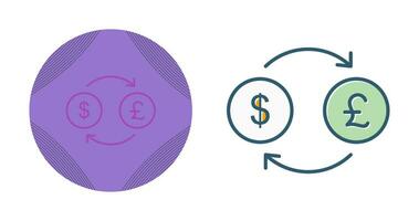 ícone de vetor de dólar para libra