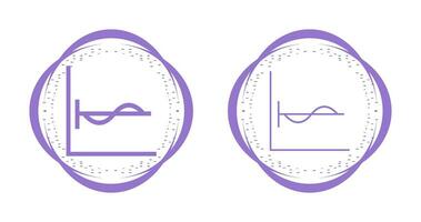 ícone de vetor de gráfico de cosseno