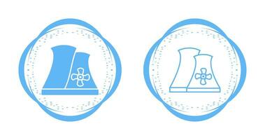 ícone de vetor de usina nuclear