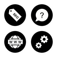 Conjunto de vetor SEO Search Engine Optimization Icons