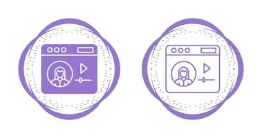 ícone de vetor de tutorial em vídeo