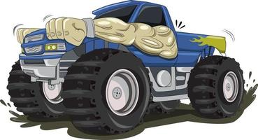 o vetor de ilustração de carro de caminhão monstro grande