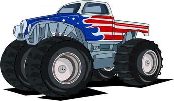 vetor de monster truck clássico americano