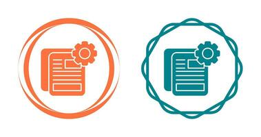ícone de vetor de configuração de documento