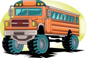 grande vetor de ônibus escolar