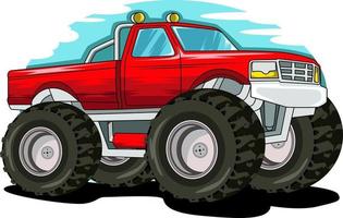 vetor de ilustração de caminhão monstro off-road