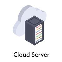 conceitos de servidor em nuvem vetor