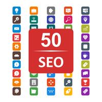 Conjunto de vetor SEO Search Engine Optimization Icons