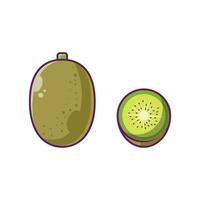 kiwi fruta desenho animado vetor ilustração Projeto. frutas Prêmio ilustração isolado.