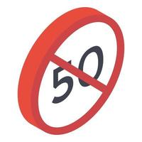 proibição de cinquenta velocidade vetor