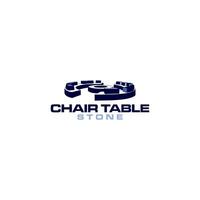 cadeira mesa pedra logotipo Projeto vetor