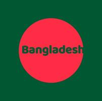 Bangladesh tipografia com nacional bandeira cores. vetor