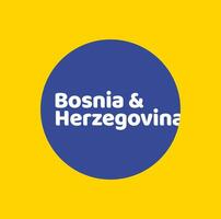 Bósnia e herzegovina tipografia vetor ícone.