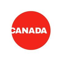 Canadá país nome tipografia ícone com bandeira cor. vetor