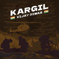 conceito de kargil vijay diwas vetor