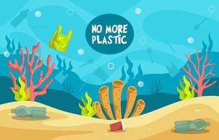 nenhuma campanha de plástico vetor