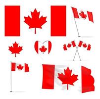 imagem vetorial da bandeira nacional do Canadá vetor