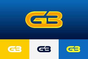 gb inicial moderno logotipo gradiente modelo para o negócio identidade vetor