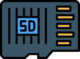 design de ícone de vetor de cartão SD