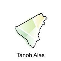 mapa cidade do tanoh infelizmente vetor Projeto modelo, nacional fronteiras e importante cidades ilustração