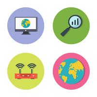 Conjunto de vetor SEO Search Engine Optimization Icons