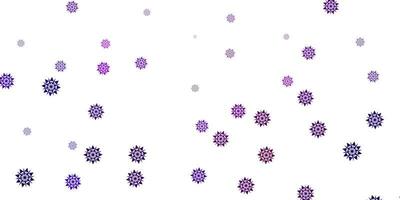 fundo vector roxo claro com flocos de neve de Natal.