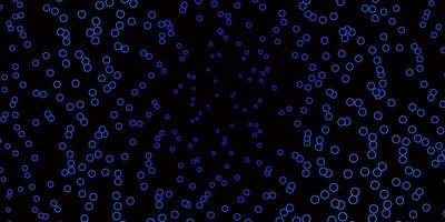 pano de fundo vector azul escuro com círculos.