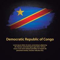 escova da bandeira da república democrática do congo vetor