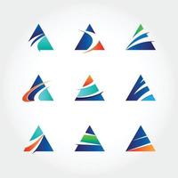 coleção de logotipo de negócios de triângulo abstrato vetor