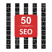 Conjunto de vetor SEO Search Engine Optimization Icons