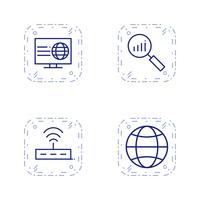 Conjunto de vetor SEO Search Engine Optimization Icons