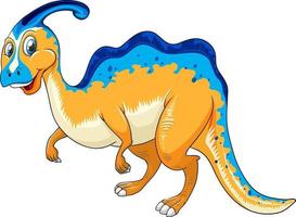 um personagem de desenho animado de dinossauro parassauro vetor